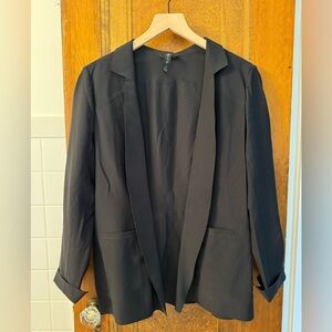 Athleta Size 12 Insterstellar Travel Blazer, Charcoal Black